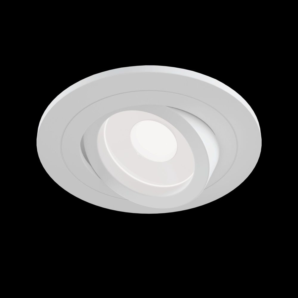 Spot incastra din Aluminiu Alb D10xH9cm Atom