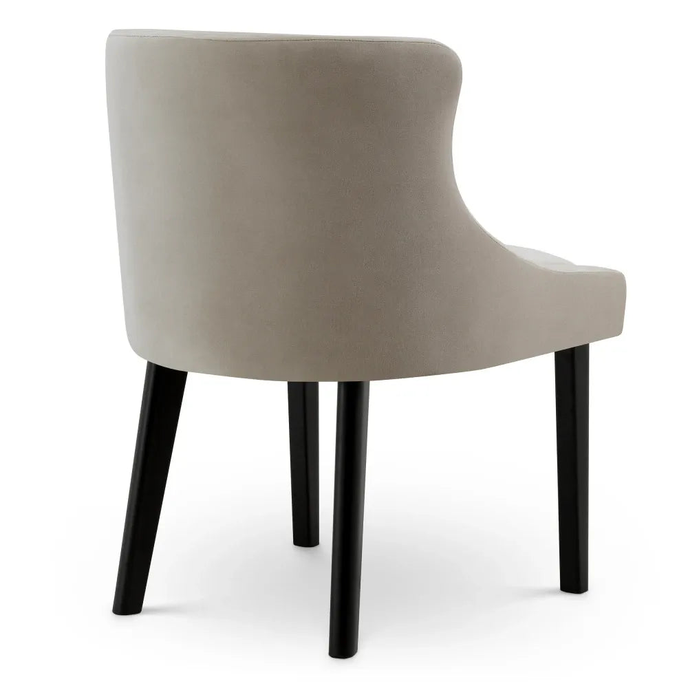 Scaun tapitat cu Catifea Bej L59.5xA65xH82cm Chavelle Eichholtz