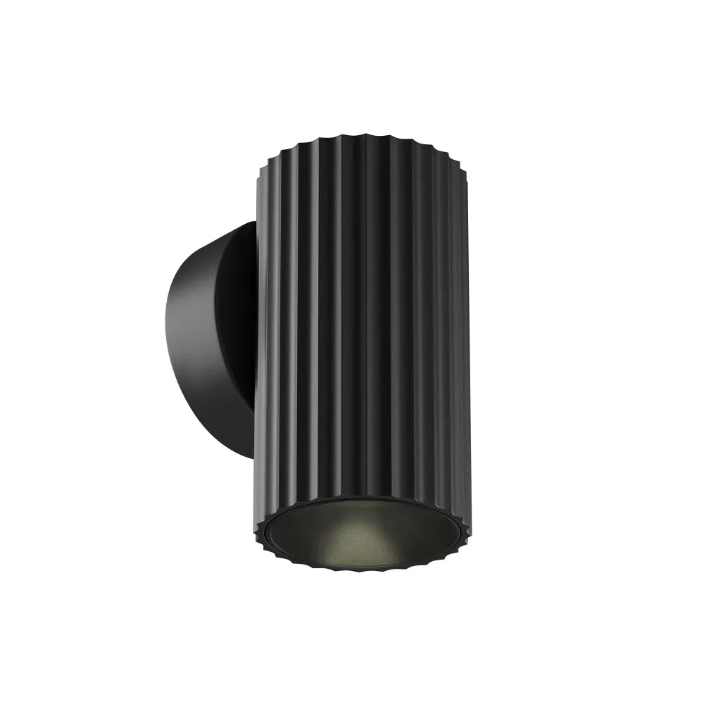 Aplica perete din Aluminiu Negru H10xD5.6cm Calipso