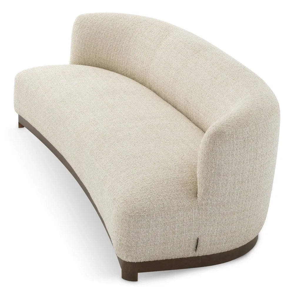 Canapea tapitat cu Chenille Bej L232xA100xH74cm Stelvio Eichholtz