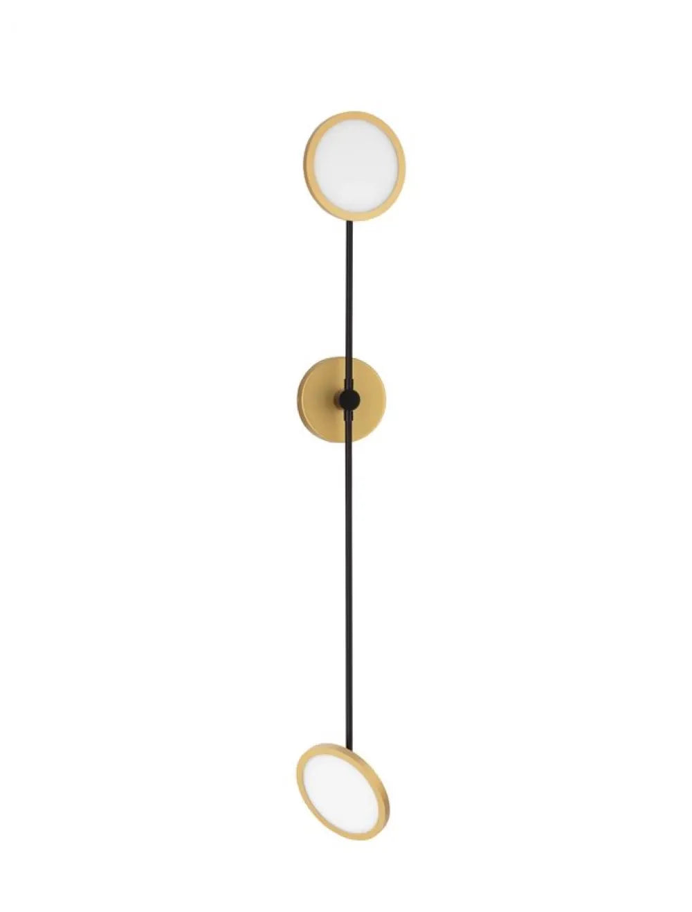 Aplica de perete structura din Metal Negru/Auriu si abajur din Acrilic Alb H120xL100cm IP20 18W 1836lm 3000k SCOPE
