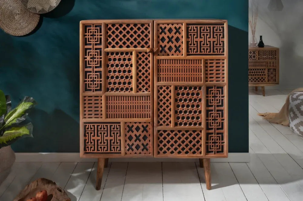 Dulap din Lemn de mango Maro L100xH120cm MARRAKECH