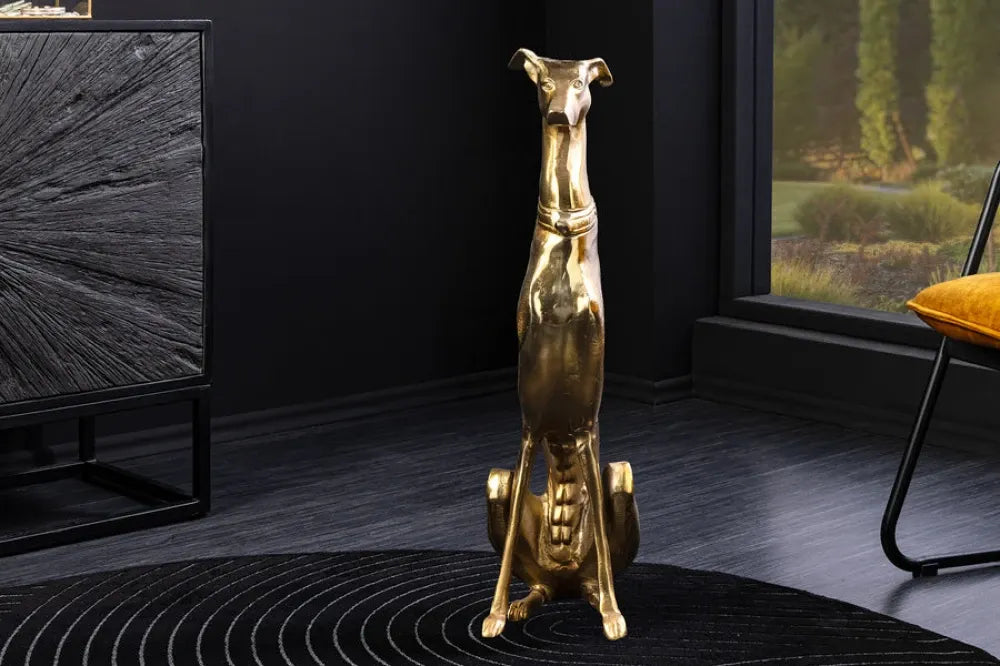 Sculptura din Metal Auriu L18xH69cm GREYHOUND
