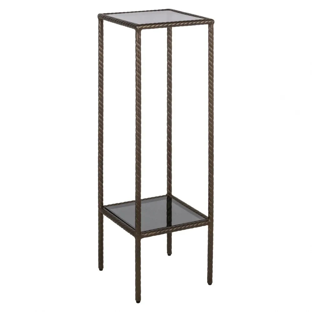 Coloana din Metal Auriu si Sticla Negru L30xH91cm Weston Richmond interiors