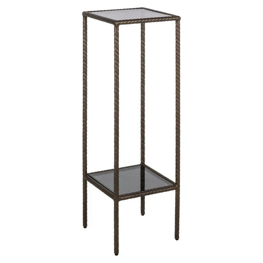 Coloana din Metal Auriu si Sticla Negru L30xH91cm Weston Richmond interiors