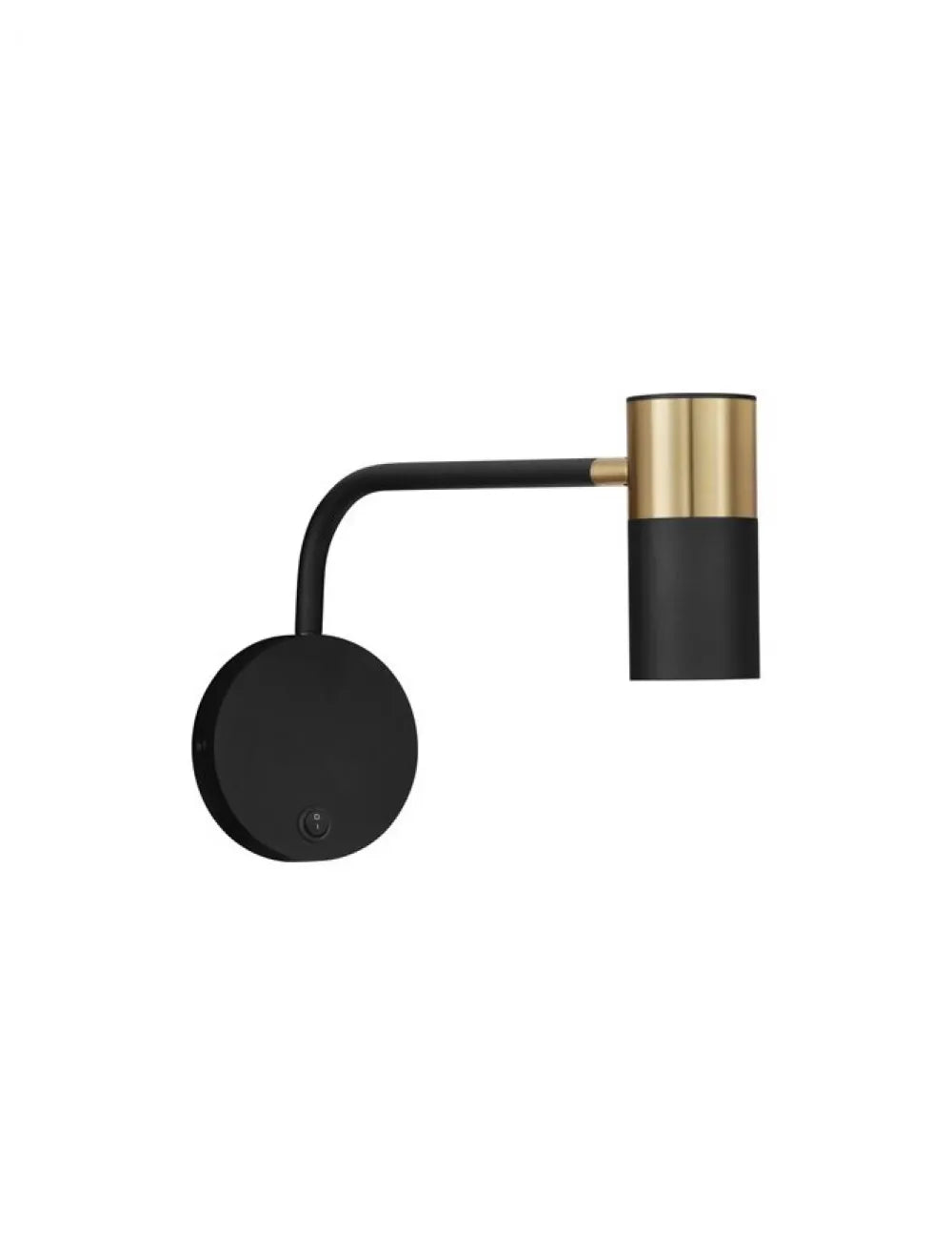 Aplica de perete din Aluminiu Negru/Auriu H18xL10.5cm IP20 PONGO