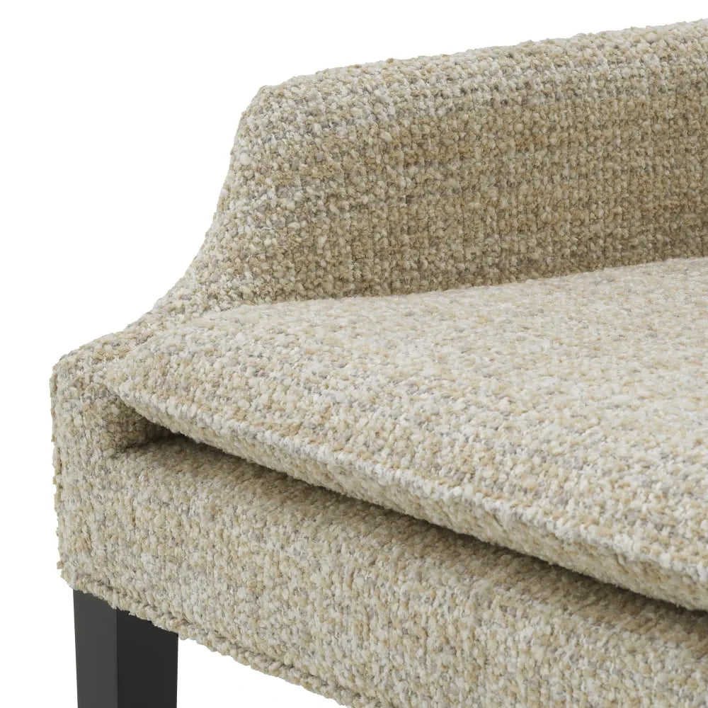Scaun tapitat cu Chenille Bej L62xA64xH90cm Clayton Eichholtz