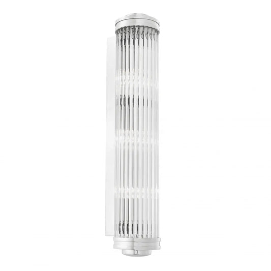 Aplica de perete din Metal Argintiu si Sticla Transparent H60xL11cm Gascogne XL Eichholtz