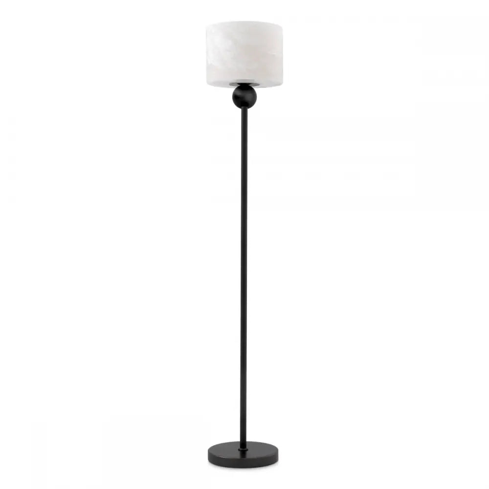 Lampa de podea din Metal Bronz si Alabastru Alb H171xD30cm Etruscan Eichholtz