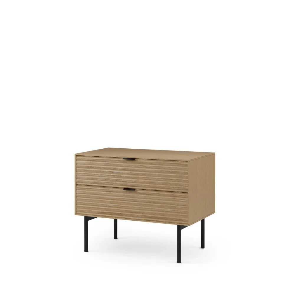 Noptiera cu sertare Tulsa de culoare stejar L60xH49cm