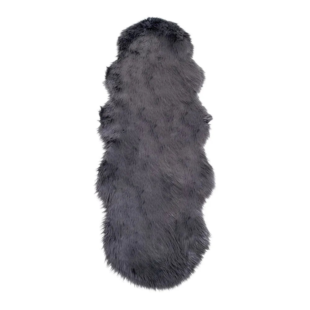 Blanita sintetica decorativa Gri 180x60cm Lambskin Artificial