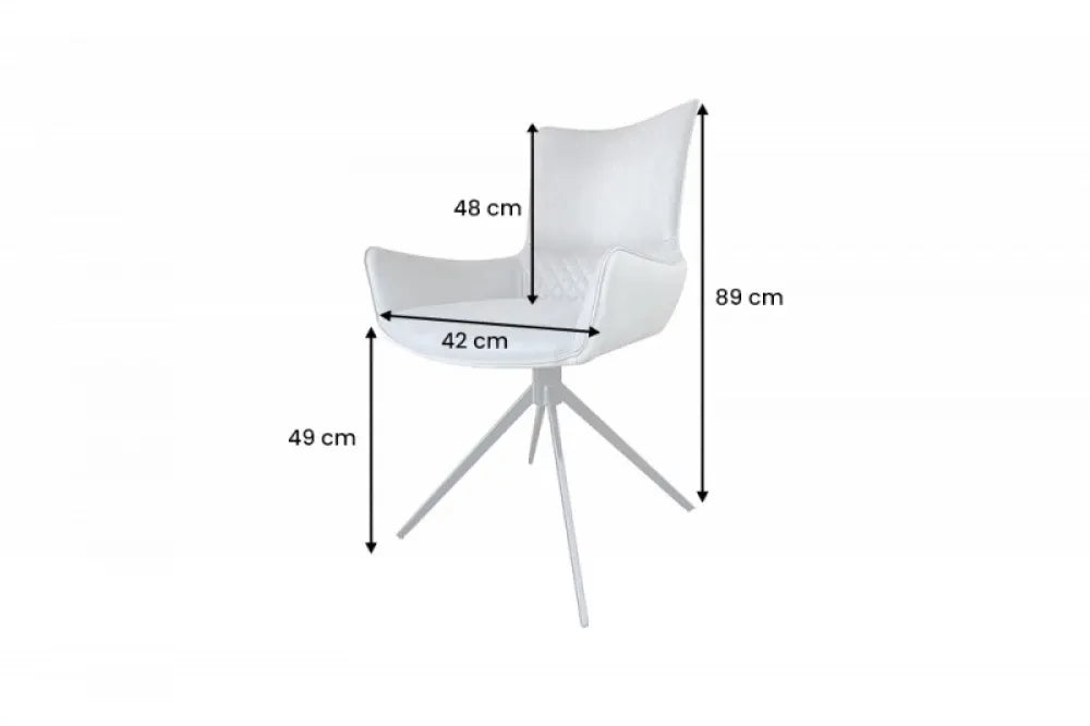 Set 2 scaune pivotante tapitate cu Microfibra Gri cu picioare din Metal Negru H89xL58xA65cm Alpin