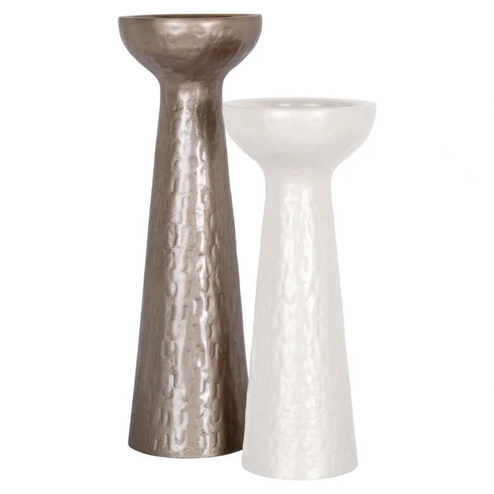Suport lumanare din Aluminiu Bej D16xH48cm Juana L Richmond Interiors