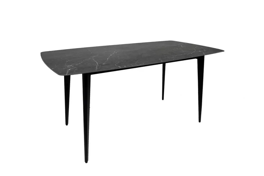 Masa din Ceramica Negru antracit si Metal Negru L160xH76cm Milano