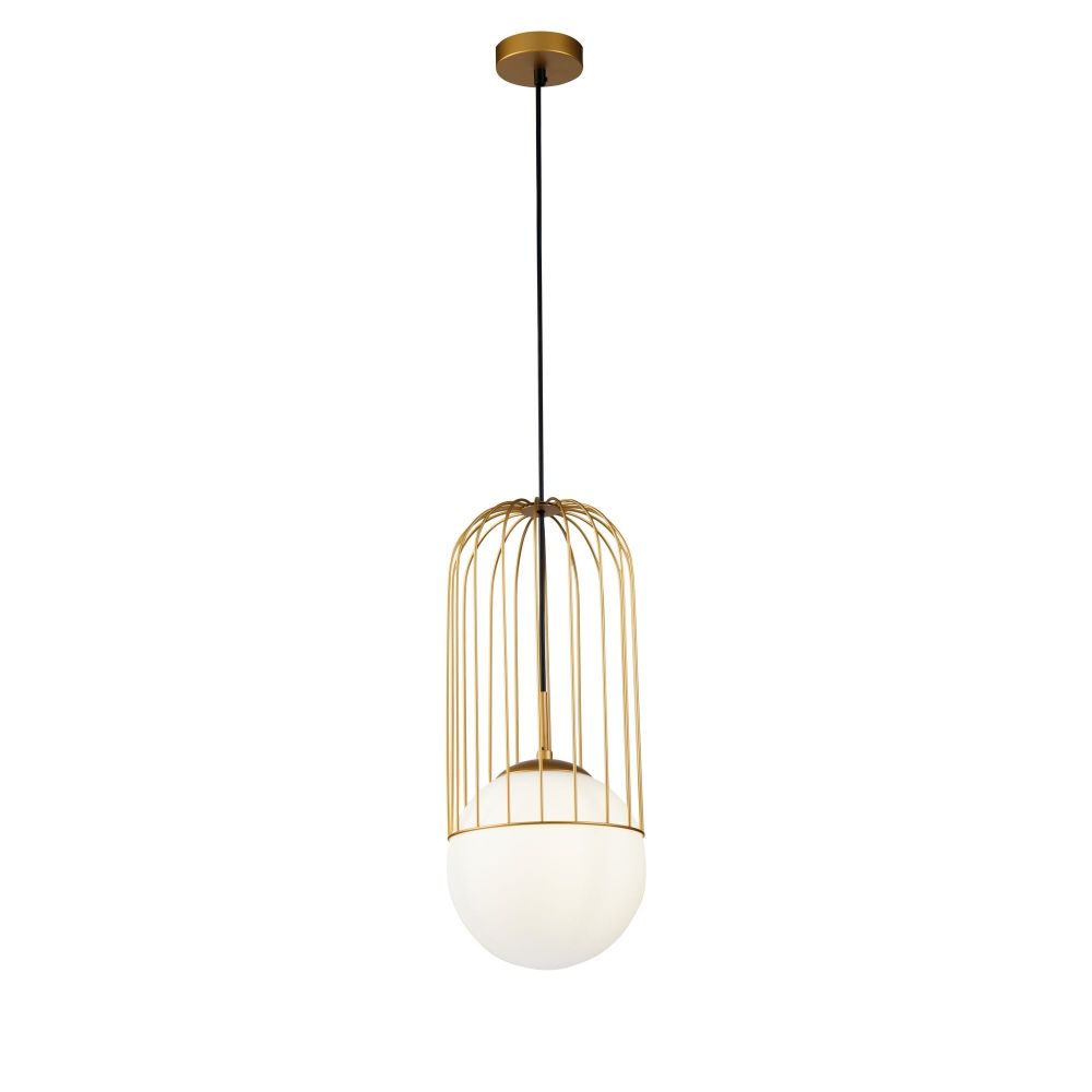 Pendul cu inaltime reglabila din Sticla Alb D20xH176cm Telford