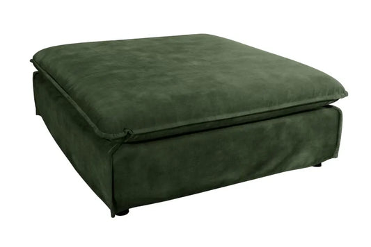 Puf cu husa detasabila din Lemn Negru si Catifea Verde H42xL100cm Heaven
