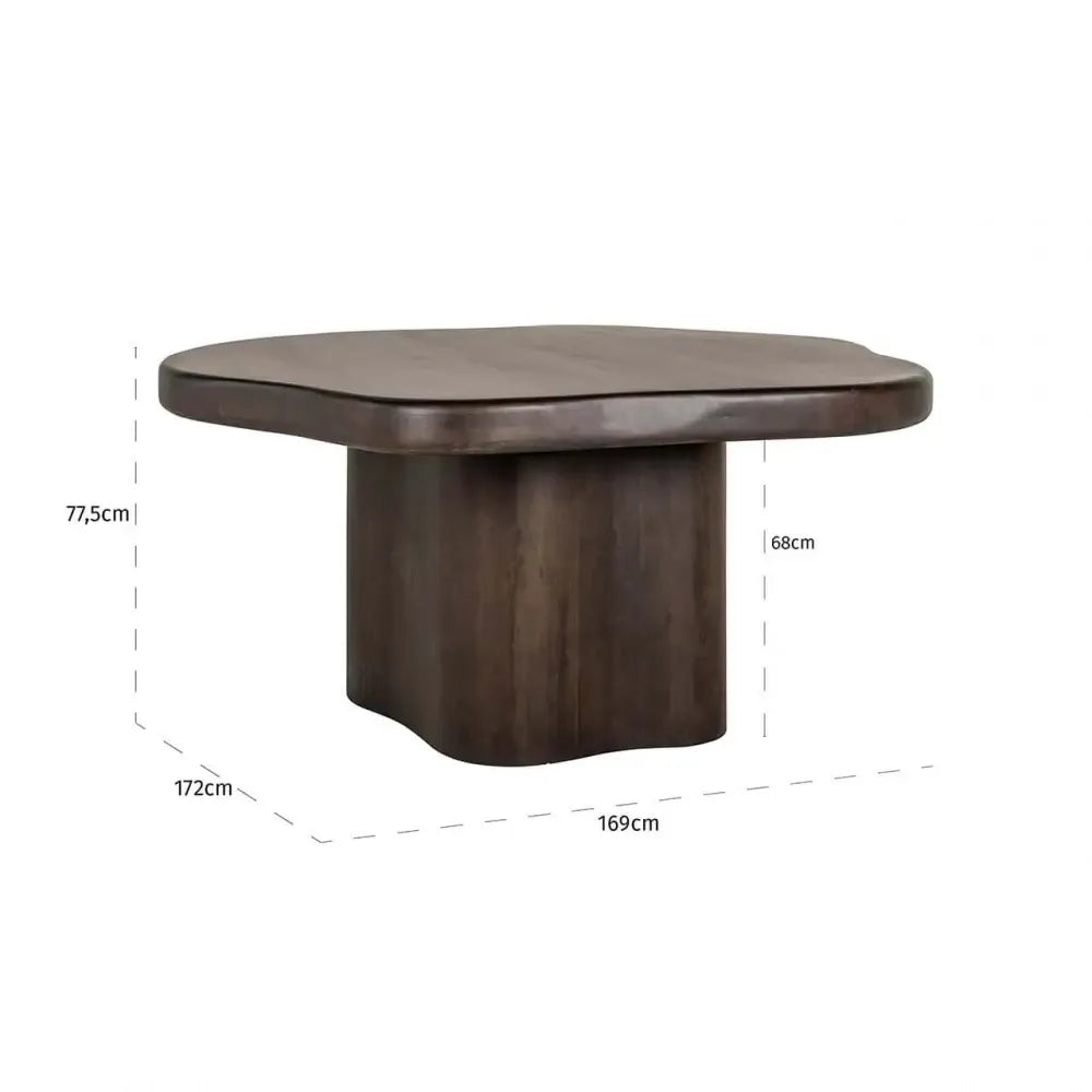 Masa Asimetrica de 4-6 persoane din Lemn de acacia Maro L152xH77.5cm Sherman Richmond interiors