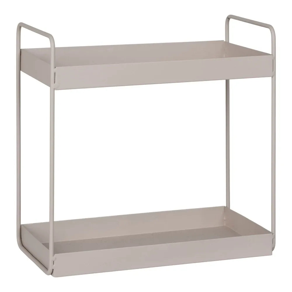 Etajera cu 2 rafturi din Metal Bej L30xH31cm Rabo
