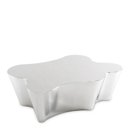 Masuta de cafea Asimetrica din Otel inoxidabil Argintiu L116xH38cm Sceptre