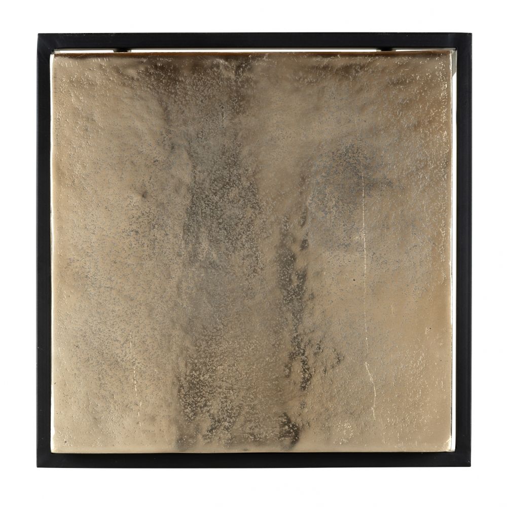 Masuta de colt Patrata din Metal si Aluminiu Negru/Gri L42xH42cm Calloway Richmond Interiors