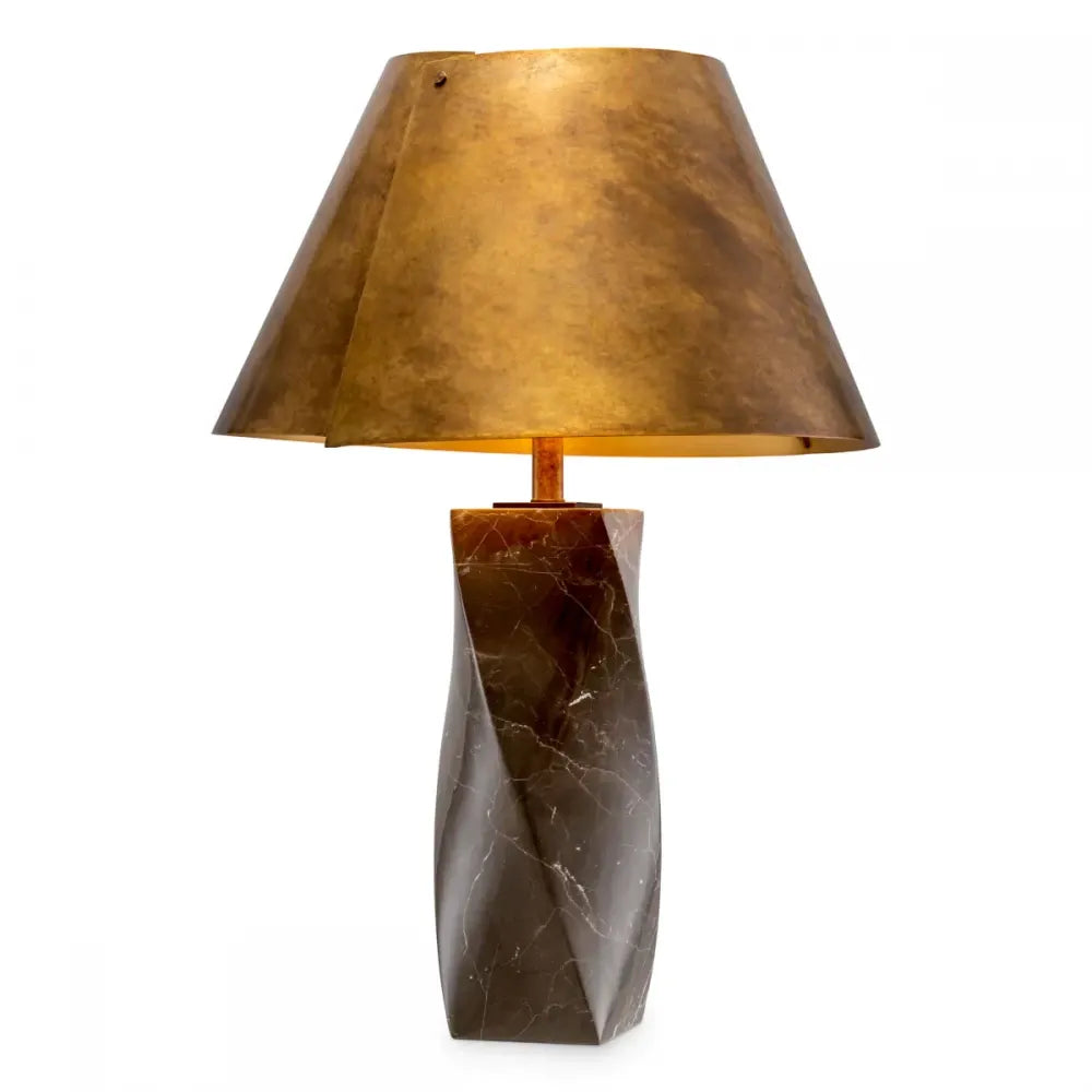 Veioza din Marmura Maro si Metal Alama H78xL17cm Camelia Eichholtz