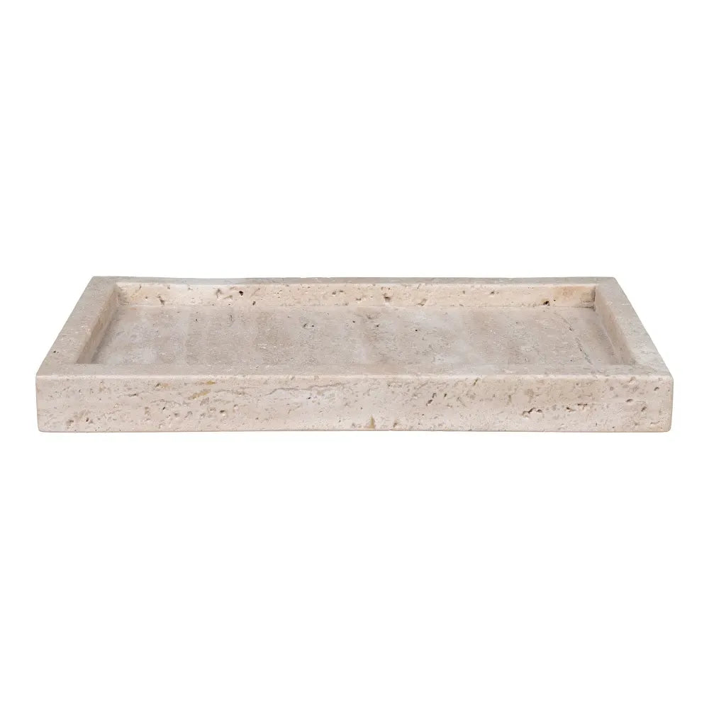 Tava decorativa din Travertin Bej H3xL30,5cm HN0901