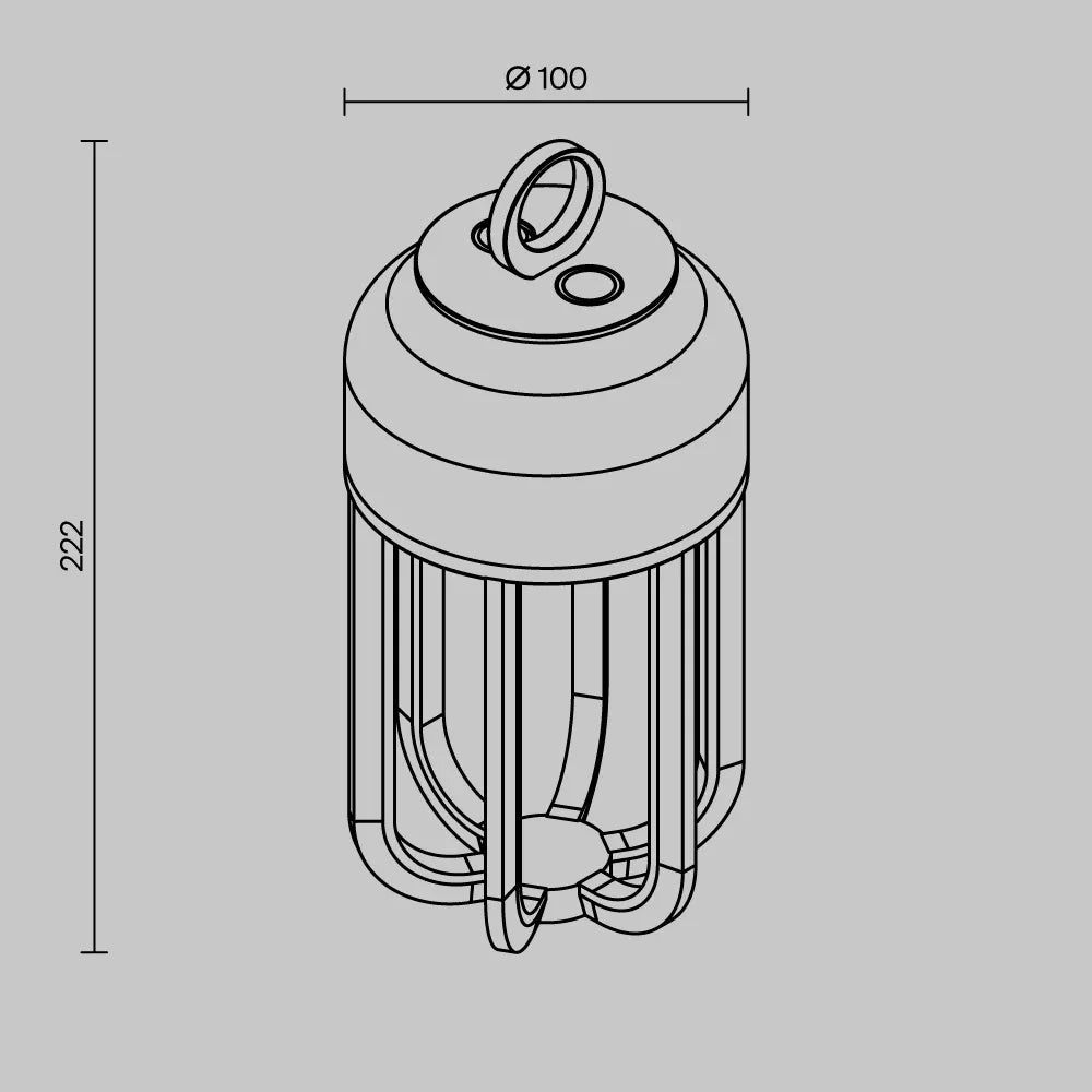 Lampa exterior din Metal Bej H22.2xD10cm Vetra