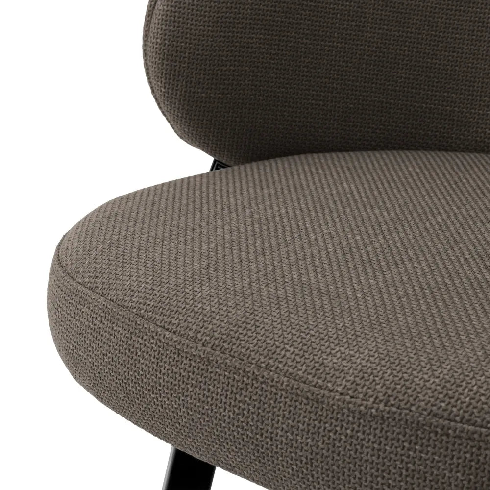 Scaun de bar rotativ tapitat cu Stofa Gri L57xA52xH102cm Camerota Eichholtz
