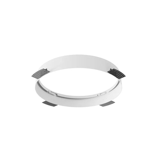 Acesoriu pentru incastrare plafoniera Zon de diametru 40cm din Metal Alb