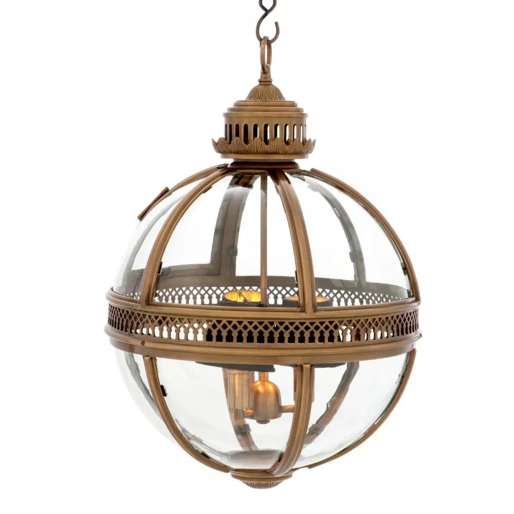 Pendul din Metal Alama si Sticla Transparent H63xD43cm Residential M Eichholtz