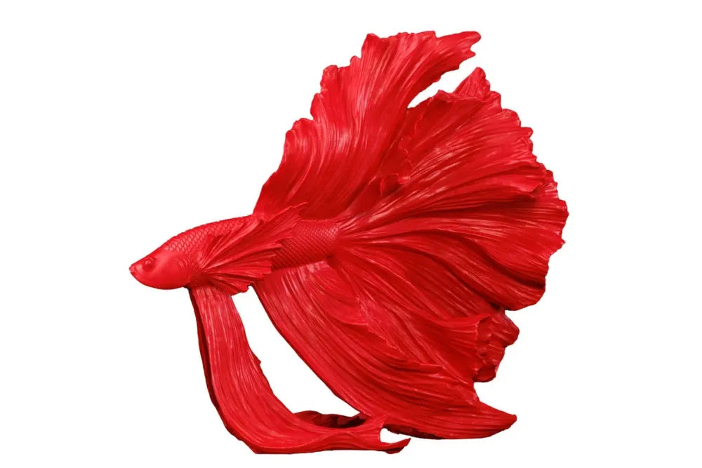 Statueta din Polirasina Rosu H36xL32cm Crowntail