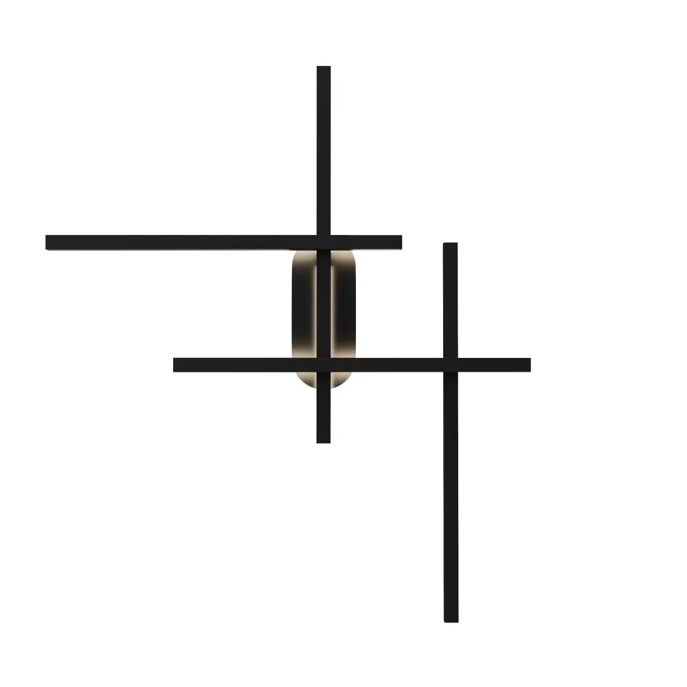 Aplica perete din Aluminiu Negru H78xL9.5cm Halo
