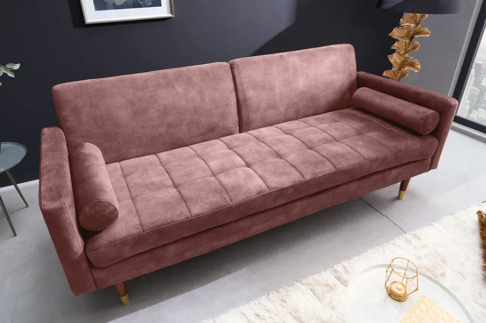 Canapea tapitat cu Catifea Roz L196cm Couture