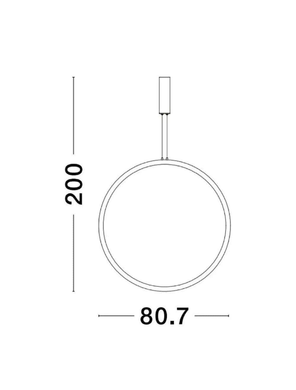 Pendul din Aluminiu Negru H200xL80.7cm IP20 48W 1685lm 3000k CHANGE