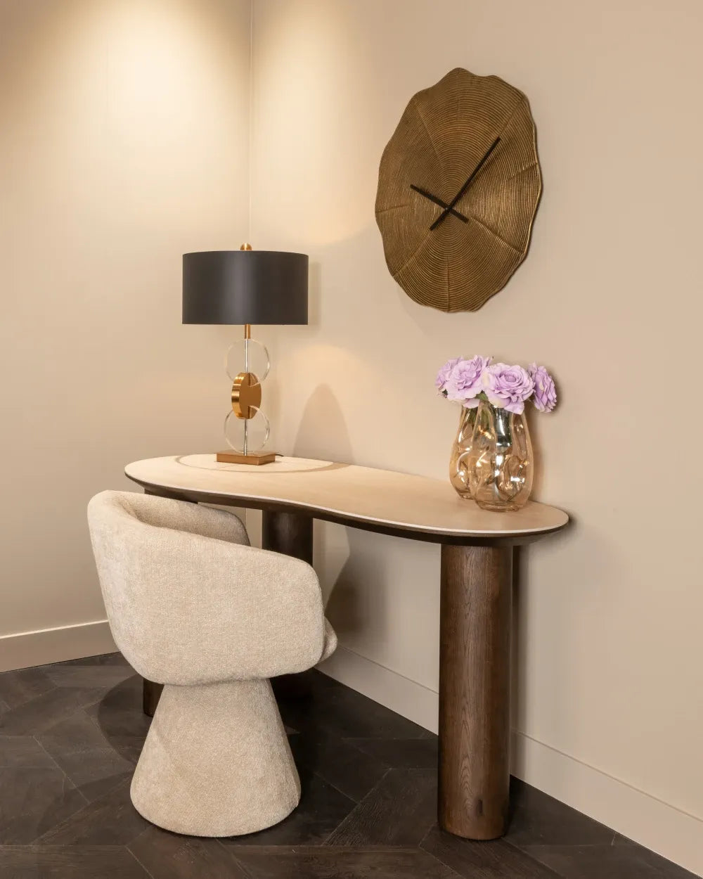 Birou din MDF Maro si Ceramica Bej L150xH76cm Ritz