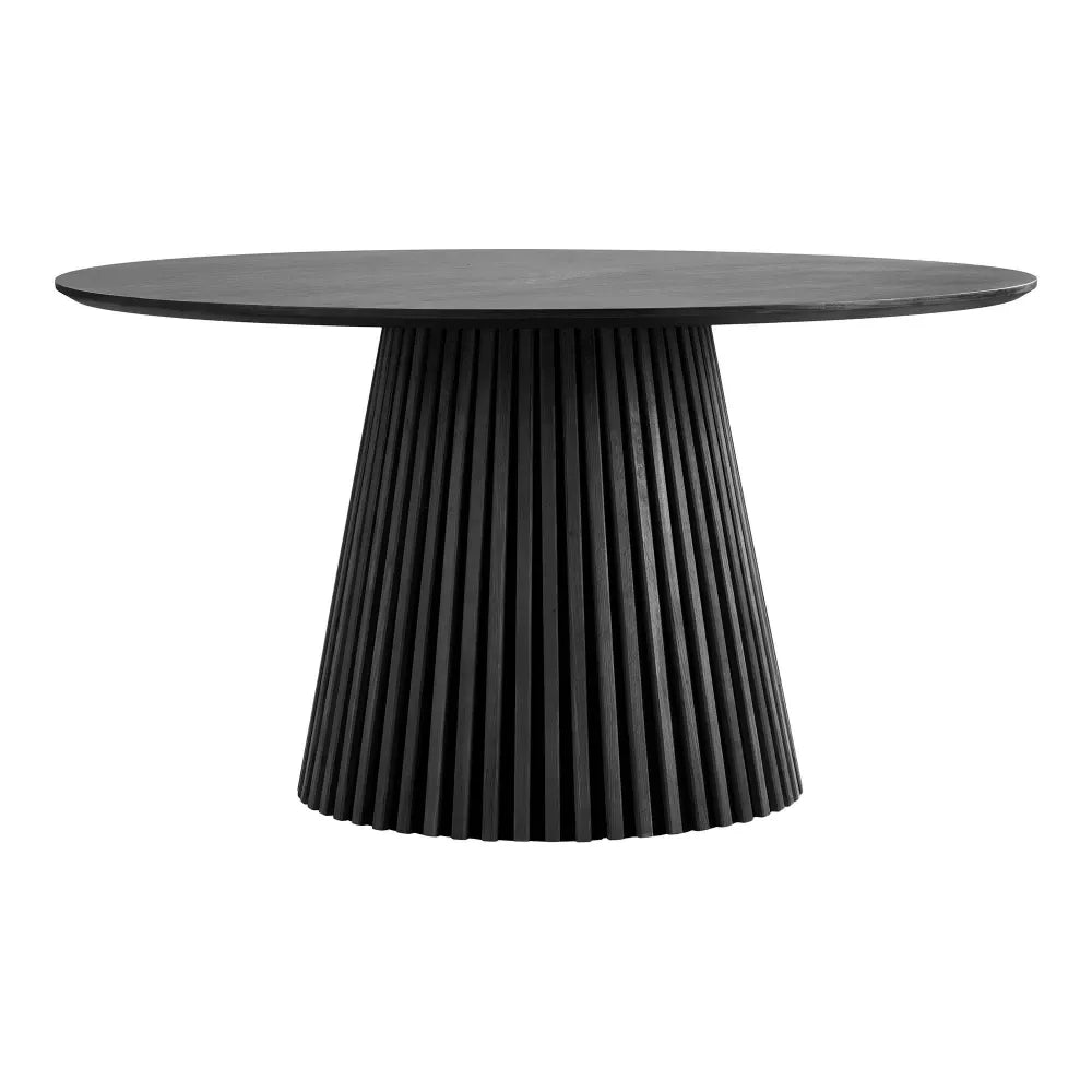 Masa din Furnir de stejar/MDF Negru D140xH75cm Osaka