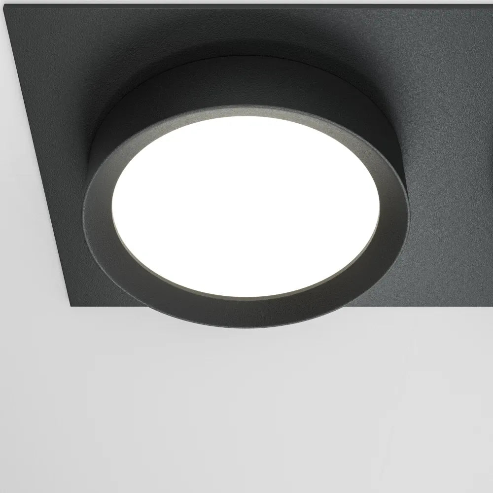 Spot incastrat din Aluminiu/plastic Negru H4.5xL22cm 12W Hoop