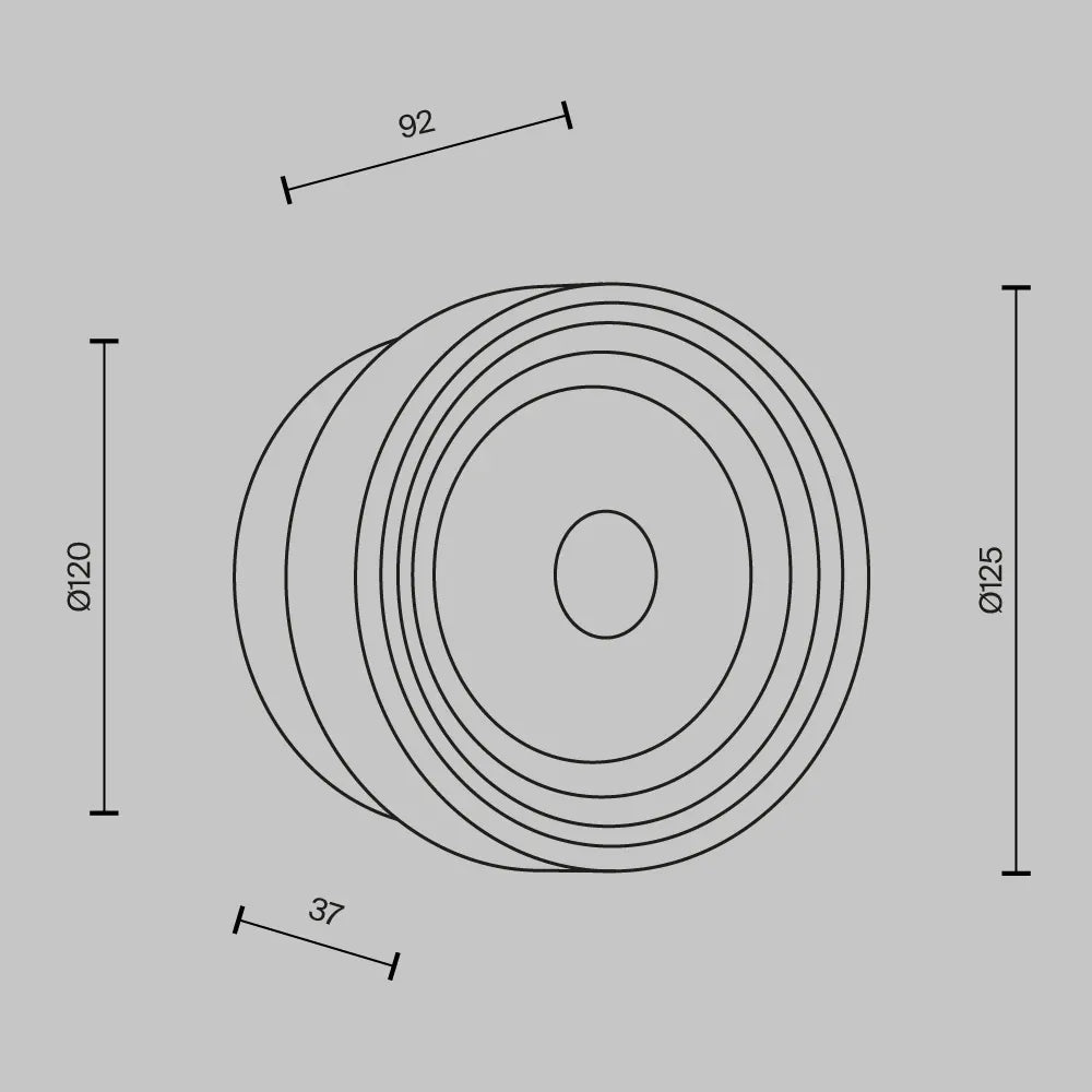 Aplica de perete din Metal Gri si Sticla Transparent H12.5xL9.2cm Olo2