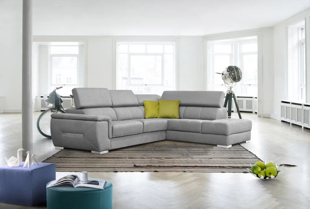 Coltar customizabil cu recliner in forma de L 300cm Quebec