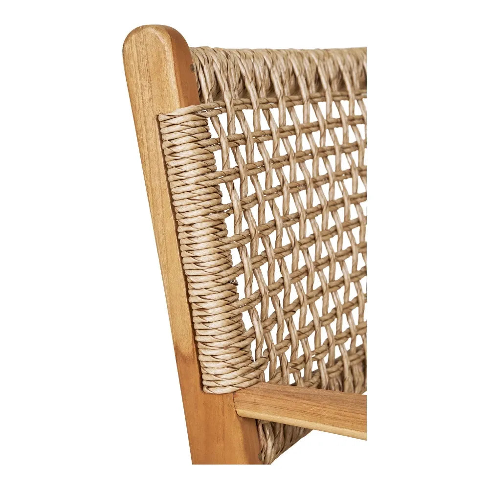 Scaun de exterior din Lemn de tec Maro si Ratan Maro H90xL57xA56cm Derby