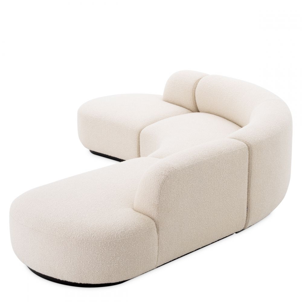 Coltar fix Bjorn L Eichholtz tapitata cu Stofa Boucle Crem L300cm