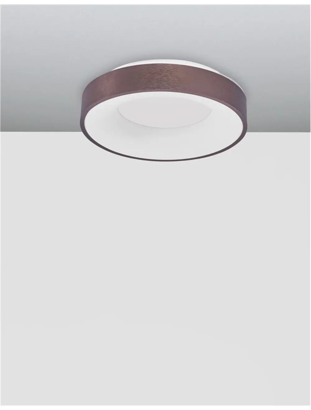 Plafoniera structura din Aluminiu Maro si abajur din Acrilic Alb H9xL38cm IP20 30W 1845lm 3000k RANDO THIN