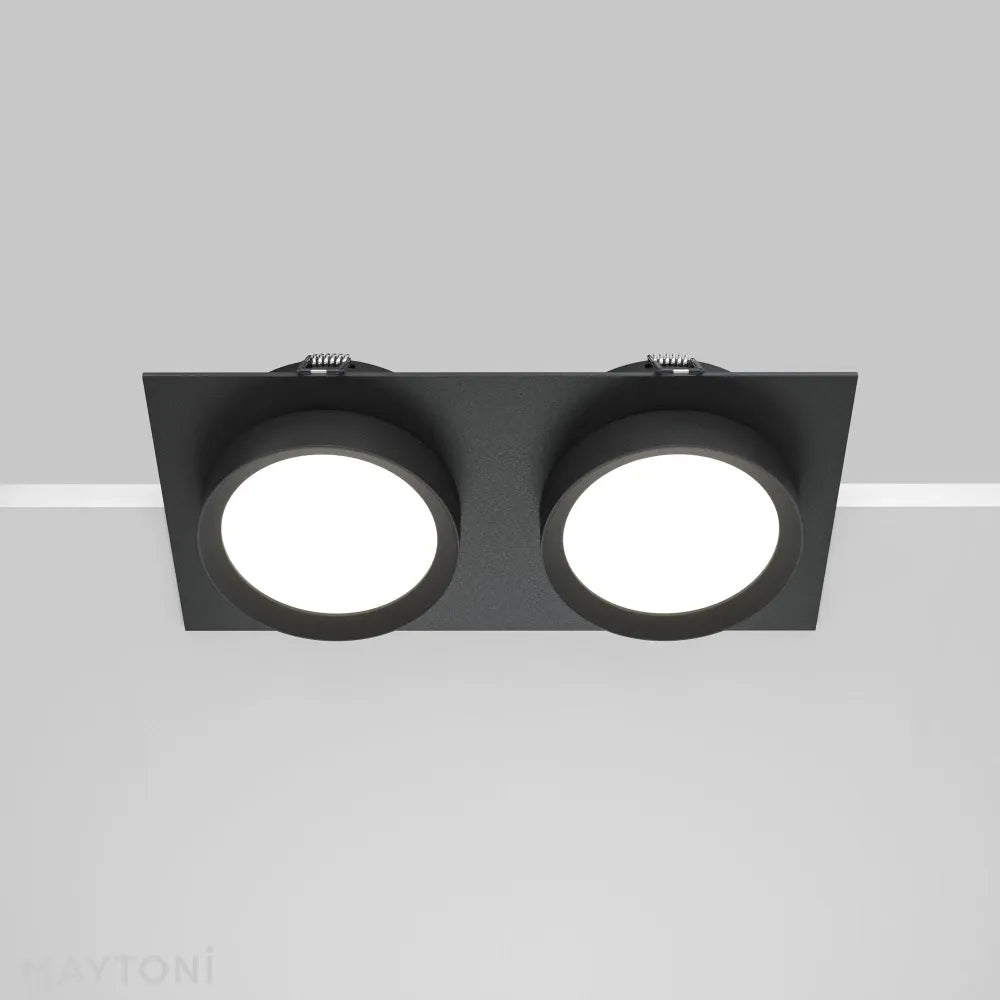 Spot incastrat din Aluminiu/plastic Negru H4.5xL22cm 12W Hoop