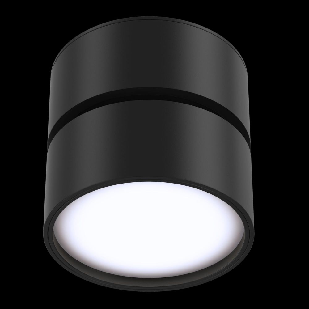 Spot aplicat din Aluminiu Negru D9xH8cm Onda