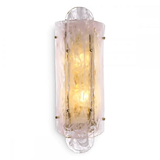 Aplica de perete din Otel inoxdabil Alama si Sticla Transparent H40.5xL18cm Ginnis Eichholtz