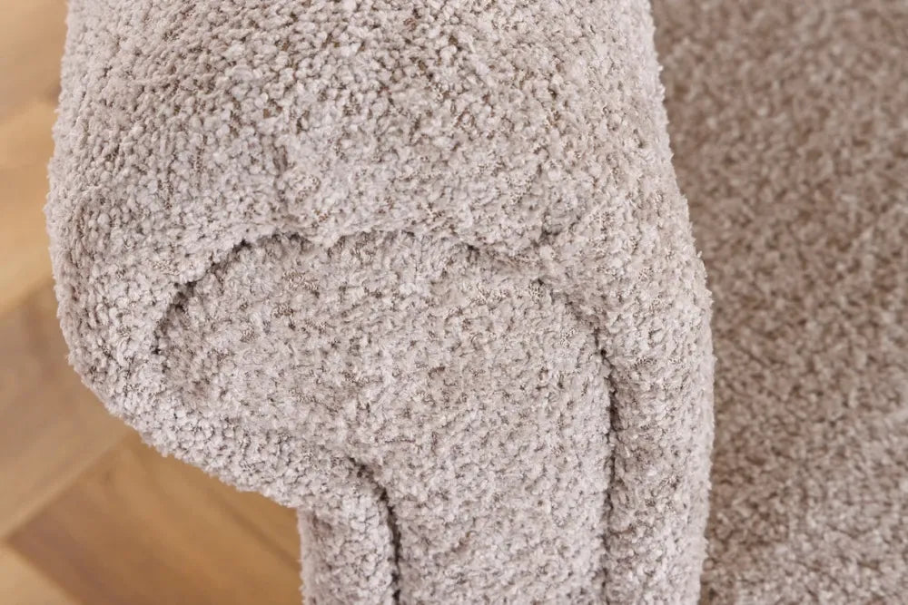 Canapea cu functie pat tapitat cu Stofa boucle Grej L220cm Maison belle