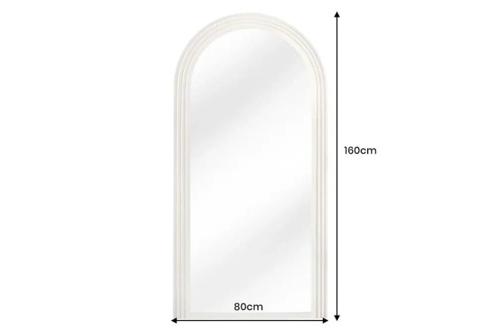 Oglinda cu rama din Poliuretan/MDF Alb H160xL80cm Art Deco