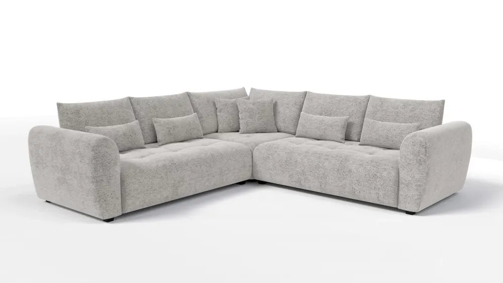 Coltar simetric tapitat cu Chenille Sajma 15 Bej L306x306cm Trezzo