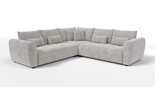 Coltar simetric tapitat cu Chenille Sajma 15 Bej L306x306cm Trezzo
