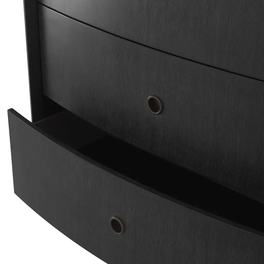 Comoda din Furnir de stejar Gri carbune L130xH100cm Splendora Eichholtz